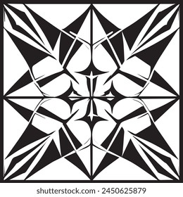 Round, square, dotted, floral, and beautiful ancient geometric patterns adorn simple black and white symmetrical textures.