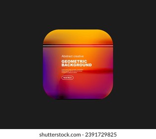 Round square geometric abstract background