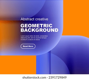 Fondo abstracto geométrico redondo cuadrado