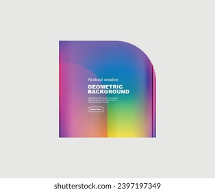 Round square geometric abstract background