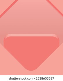 round square podium with color background