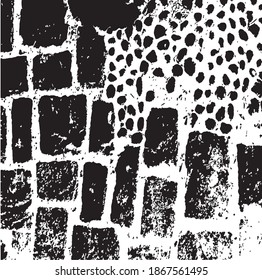 Baldosas redondas y cuadradas. Elemento de diseño. Textura de fondo, ilustración vectorial.