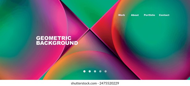 Round squares, circles with fluid gradients. Vector Illustration For Wallpaper, Banner, Background, Card, Book Illustration, landing page