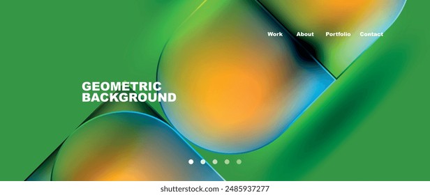 Round squares, circles with fluid gradients. Vector Illustration For Wallpaper, Banner, Background, Card, Book Illustration, landing page