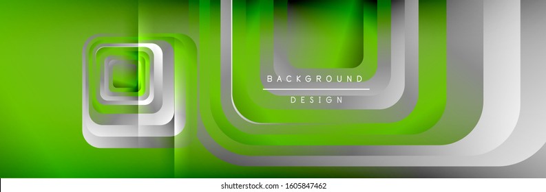 Round squares shapes composition geometric abstract background. Vector Illustration For Wallpaper, Banner, Background, Card, Book, Illustration, landing page, cover, placard, poster, banner, flyer