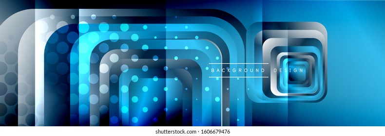 Round squares shapes composition geometric abstract background. Vector Illustration For Wallpaper, Banner, Background, Card, Book, Illustration, landing page, cover, placard, poster, banner, flyer