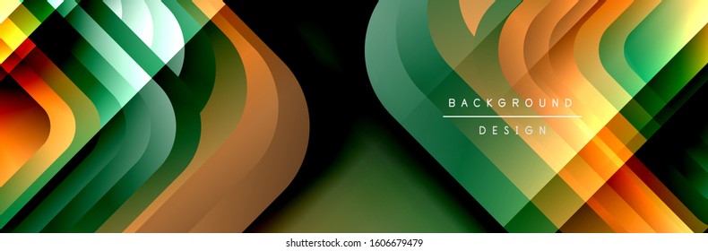Round squares shapes composition geometric abstract background. Vector Illustration For Wallpaper, Banner, Background, Card, Book, Illustration, landing page, cover, placard, poster, banner, flyer