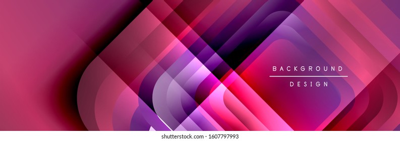 Round squares shapes composition geometric abstract background. Vector Illustration For Wallpaper, Banner, Background, Card, Book, Illustration, landing page, cover, placard, poster, banner, flyer