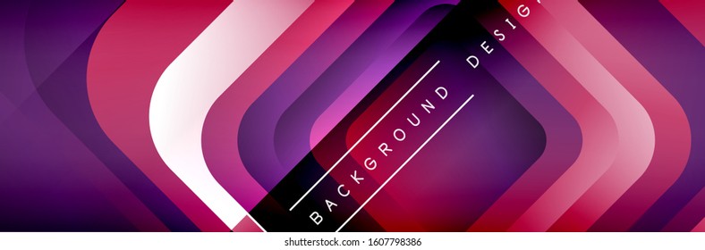 Los cuadrados redondeados forman el fondo abstracto geométrico de la composición. Ilustración vectorial para papel tapiz, cartel, fondo, tarjeta, libro, ilustración, página de inicio, portada, cartel, cartel, pancarta, volante