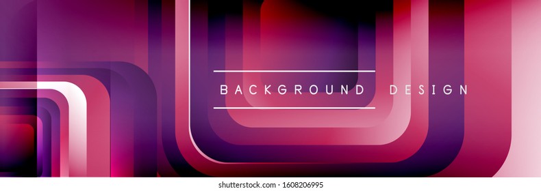 Round squares shapes composition geometric abstract background. Vector Illustration For Wallpaper, Banner, Background, Card, Book, Illustration, landing page, cover, placard, poster, banner, flyer