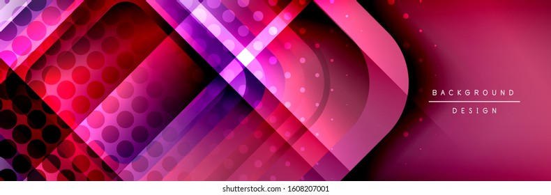 Round squares shapes composition geometric abstract background. Vector Illustration For Wallpaper, Banner, Background, Card, Book, Illustration, landing page, cover, placard, poster, banner, flyer