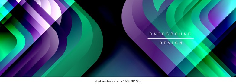 Round squares shapes composition geometric abstract background. Vector Illustration For Wallpaper, Banner, Background, Card, Book, Illustration, landing page, cover, placard, poster, banner, flyer