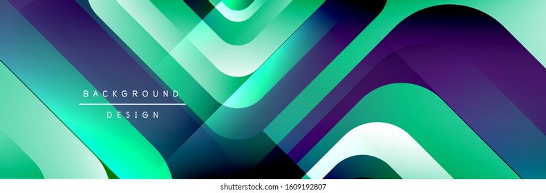 Runde Quadrate formen die Zusammensetzung geometrisch abstrakter Hintergrund. Vektorgrafik für Bildschirmhintergründe, Banner, Hintergrund, Karte, Buch, Illustration, Landungsseite, Abdeckung, Plakat, Plakat, Banner, Flyer