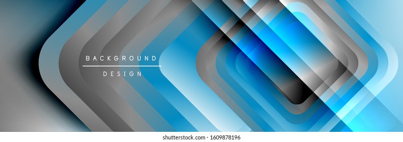 Los cuadrados redondeados forman el fondo abstracto geométrico de la composición. Ilustración vectorial para papel tapiz, cartel, fondo, tarjeta, libro, ilustración, página de inicio, portada, cartel, cartel, pancarta, volante