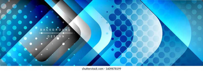 Round squares shapes composition geometric abstract background. Vector Illustration For Wallpaper, Banner, Background, Card, Book, Illustration, landing page, cover, placard, poster, banner, flyer