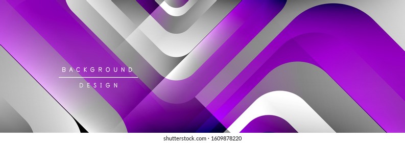 Round squares shapes composition geometric abstract background. Vector Illustration For Wallpaper, Banner, Background, Card, Book, Illustration, landing page, cover, placard, poster, banner, flyer