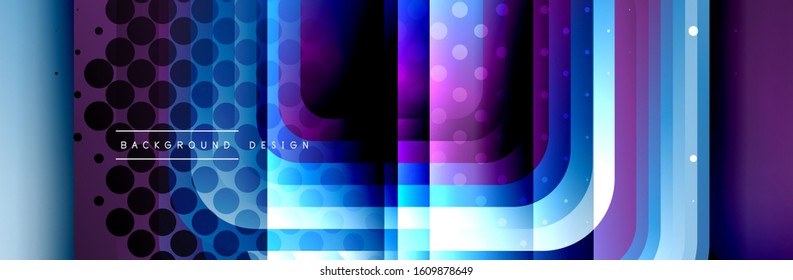 Round squares shapes composition geometric abstract background. Vector Illustration For Wallpaper, Banner, Background, Card, Book, Illustration, landing page, cover, placard, poster, banner, flyer