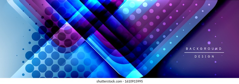 Round squares shapes composition geometric abstract background. Vector Illustration For Wallpaper, Banner, Background, Card, Book, Illustration, landing page, cover, placard, poster, banner, flyer