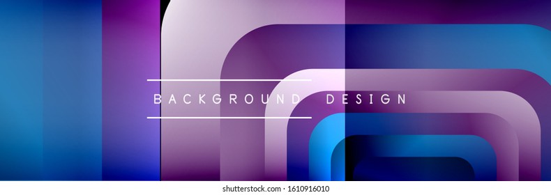 Los cuadrados redondeados forman el fondo abstracto geométrico de la composición. Ilustración vectorial para papel tapiz, cartel, fondo, tarjeta, libro, ilustración, página de inicio, portada, cartel, cartel, pancarta, volante
