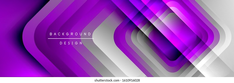 Round squares shapes composition geometric abstract background. Vector Illustration For Wallpaper, Banner, Background, Card, Book, Illustration, landing page, cover, placard, poster, banner, flyer