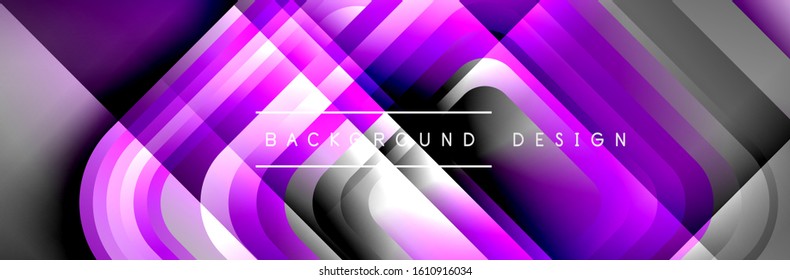 Round squares shapes composition geometric abstract background. Vector Illustration For Wallpaper, Banner, Background, Card, Book, Illustration, landing page, cover, placard, poster, banner, flyer