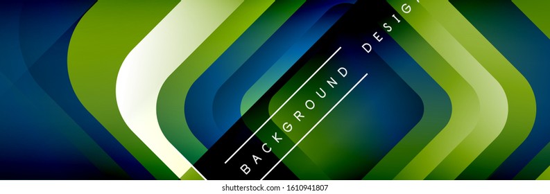 Los cuadrados redondeados forman el fondo abstracto geométrico de la composición. Ilustración vectorial para papel tapiz, cartel, fondo, tarjeta, libro, ilustración, página de inicio, portada, cartel, cartel, pancarta, volante