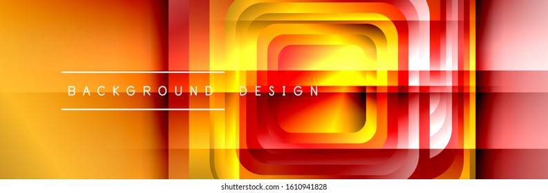 Round squares shapes composition geometric abstract background. Vector Illustration For Wallpaper, Banner, Background, Card, Book, Illustration, landing page, cover, placard, poster, banner, flyer