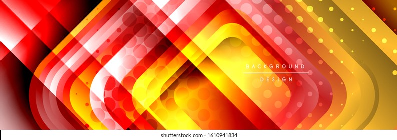 Los cuadrados redondeados forman el fondo abstracto geométrico de la composición. Ilustración vectorial para papel tapiz, cartel, fondo, tarjeta, libro, ilustración, página de inicio, portada, cartel, cartel, pancarta, volante