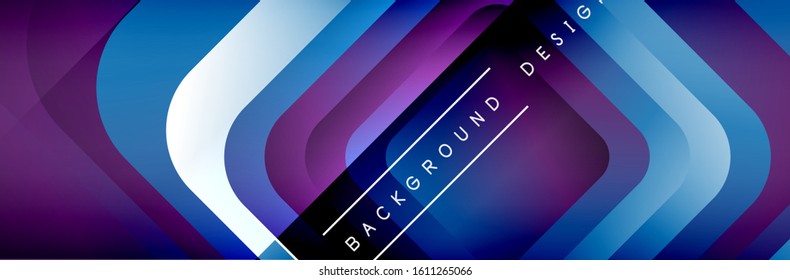 Round squares shapes composition geometric abstract background. Vector Illustration For Wallpaper, Banner, Background, Card, Book, Illustration, landing page, cover, placard, poster, banner, flyer