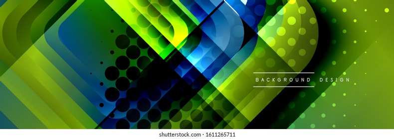 Round squares shapes composition geometric abstract background. Vector Illustration For Wallpaper, Banner, Background, Card, Book, Illustration, landing page, cover, placard, poster, banner, flyer