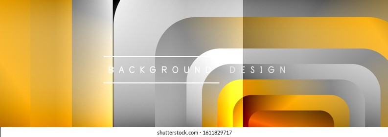 Round squares shapes composition geometric abstract background. Vector Illustration For Wallpaper, Banner, Background, Card, Book, Illustration, landing page, cover, placard, poster, banner, flyer