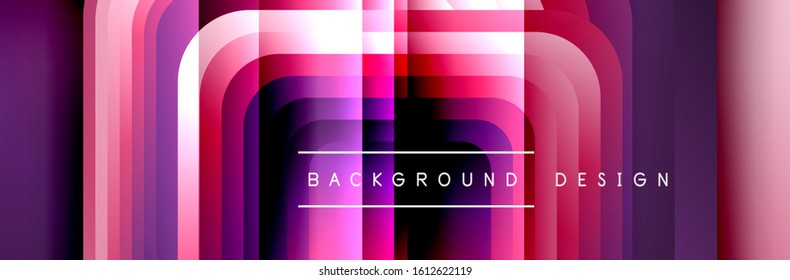 Round squares shapes composition geometric abstract background. Vector Illustration For Wallpaper, Banner, Background, Card, Book, Illustration, landing page, cover, placard, poster, banner, flyer