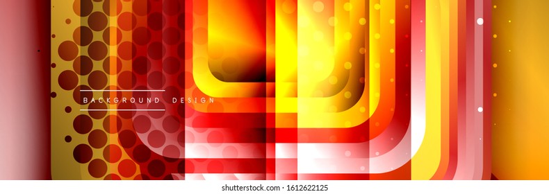 Round squares shapes composition geometric abstract background. Vector Illustration For Wallpaper, Banner, Background, Card, Book, Illustration, landing page, cover, placard, poster, banner, flyer