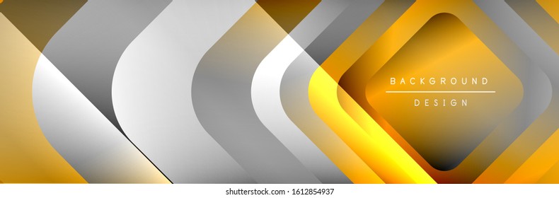 Round squares shapes composition geometric abstract background. Vector Illustration For Wallpaper, Banner, Background, Card, Book, Illustration, landing page, cover, placard, poster, banner, flyer