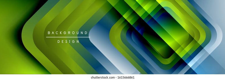 Los cuadrados redondeados forman el fondo abstracto geométrico de la composición. Ilustración vectorial para papel tapiz, cartel, fondo, tarjeta, libro, ilustración, página de inicio, portada, cartel, cartel, pancarta, volante