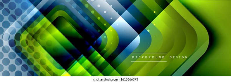 Round squares shapes composition geometric abstract background. Vector Illustration For Wallpaper, Banner, Background, Card, Book, Illustration, landing page, cover, placard, poster, banner, flyer