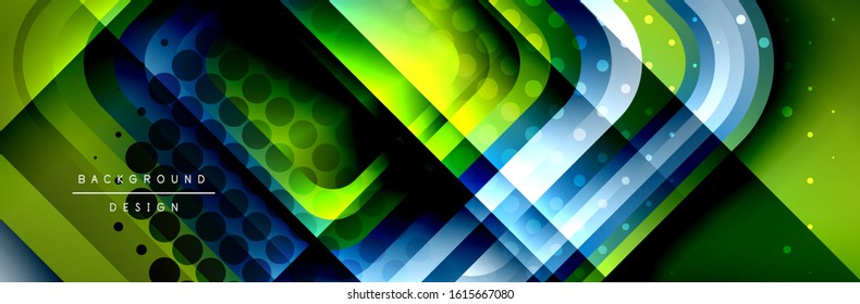 Round squares shapes composition geometric abstract background. Vector Illustration For Wallpaper, Banner, Background, Card, Book, Illustration, landing page, cover, placard, poster, banner, flyer
