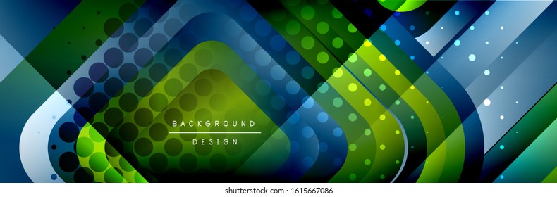 Round squares shapes composition geometric abstract background. Vector Illustration For Wallpaper, Banner, Background, Card, Book, Illustration, landing page, cover, placard, poster, banner, flyer