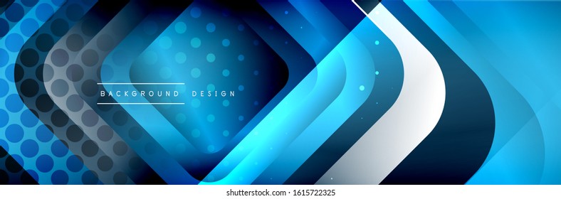 Runde Quadrate formen die Zusammensetzung geometrisch abstrakter Hintergrund. Vektorgrafik für Bildschirmhintergründe, Banner, Hintergrund, Karte, Buch, Illustration, Landungsseite, Abdeckung, Plakat, Plakat, Banner, Flyer