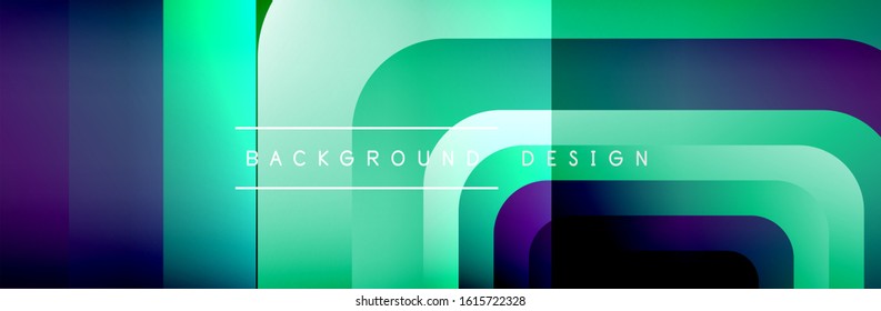 Round squares shapes composition geometric abstract background. Vector Illustration For Wallpaper, Banner, Background, Card, Book, Illustration, landing page, cover, placard, poster, banner, flyer