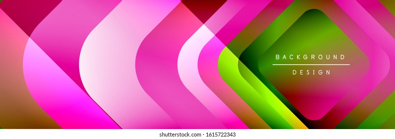 Round squares shapes composition geometric abstract background. Vector Illustration For Wallpaper, Banner, Background, Card, Book, Illustration, landing page, cover, placard, poster, banner, flyer