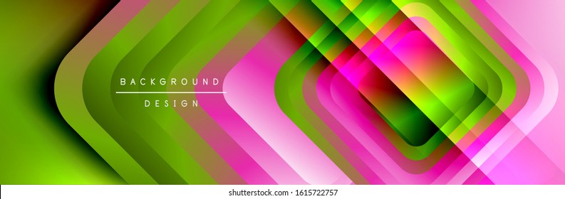 Round squares shapes composition geometric abstract background. Vector Illustration For Wallpaper, Banner, Background, Card, Book, Illustration, landing page, cover, placard, poster, banner, flyer