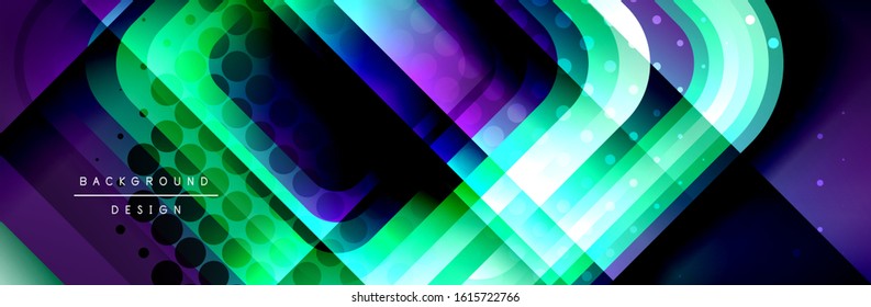 Round squares shapes composition geometric abstract background. Vector Illustration For Wallpaper, Banner, Background, Card, Book, Illustration, landing page, cover, placard, poster, banner, flyer