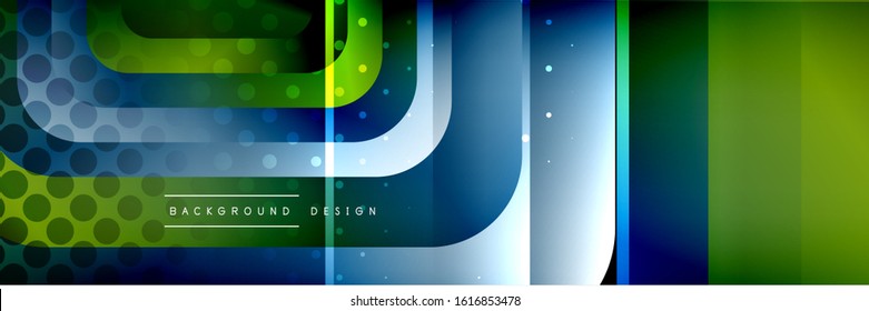 Round squares shapes composition geometric abstract background. Vector Illustration For Wallpaper, Banner, Background, Card, Book, Illustration, landing page, cover, placard, poster, banner, flyer