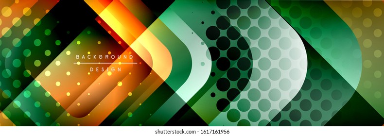 Quadrados redondos molda a composição de fundo abstrato geométrico. Ilustração vetorial para papel de parede, banner, plano de fundo, cartão, livro, ilustração, landing page, capa, cartaz, cartaz, banner, folheto