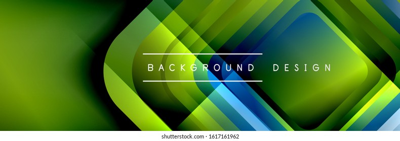 Runde Quadrate formen die Zusammensetzung geometrisch abstrakter Hintergrund. Vektorgrafik für Bildschirmhintergründe, Banner, Hintergrund, Karte, Buch, Illustration, Landungsseite, Abdeckung, Plakat, Plakat, Banner, Flyer