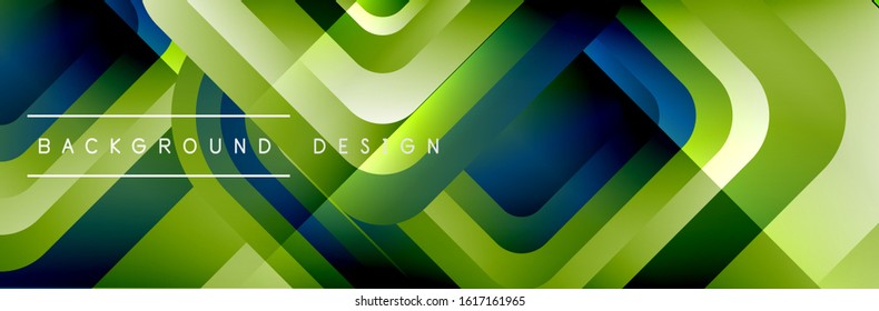 Round squares shapes composition geometric abstract background. Vector Illustration For Wallpaper, Banner, Background, Card, Book, Illustration, landing page, cover, placard, poster, banner, flyer
