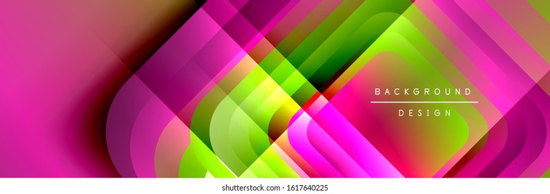 Los cuadrados redondeados forman el fondo abstracto geométrico de la composición. Ilustración vectorial para papel tapiz, cartel, fondo, tarjeta, libro, ilustración, página de inicio, portada, cartel, cartel, pancarta, volante