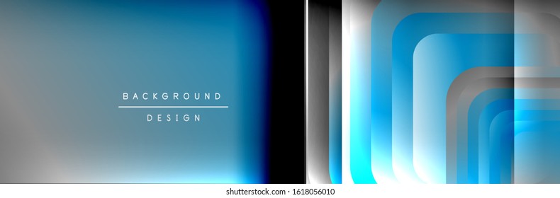 Round squares shapes composition geometric abstract background. Vector Illustration For Wallpaper, Banner, Background, Card, Book, Illustration, landing page, cover, placard, poster, banner, flyer