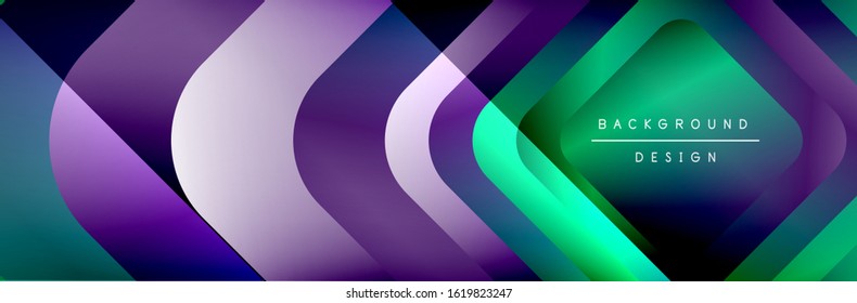Los cuadrados redondeados forman el fondo abstracto geométrico de la composición. Ilustración vectorial para papel tapiz, cartel, fondo, tarjeta, libro, ilustración, página de inicio, portada, cartel, cartel, pancarta, volante